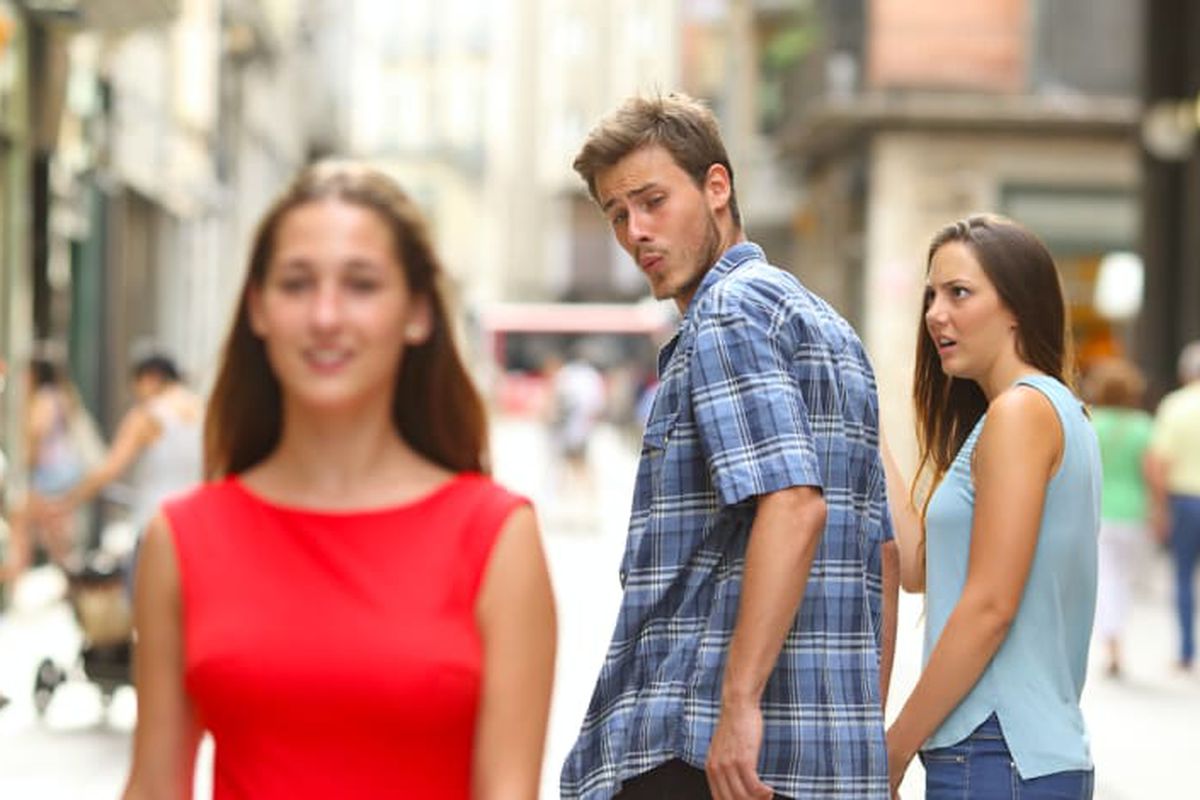 Distracted Boyfriend meme about Boody