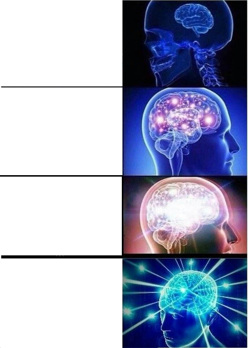 Expanding Brain meme about Boody